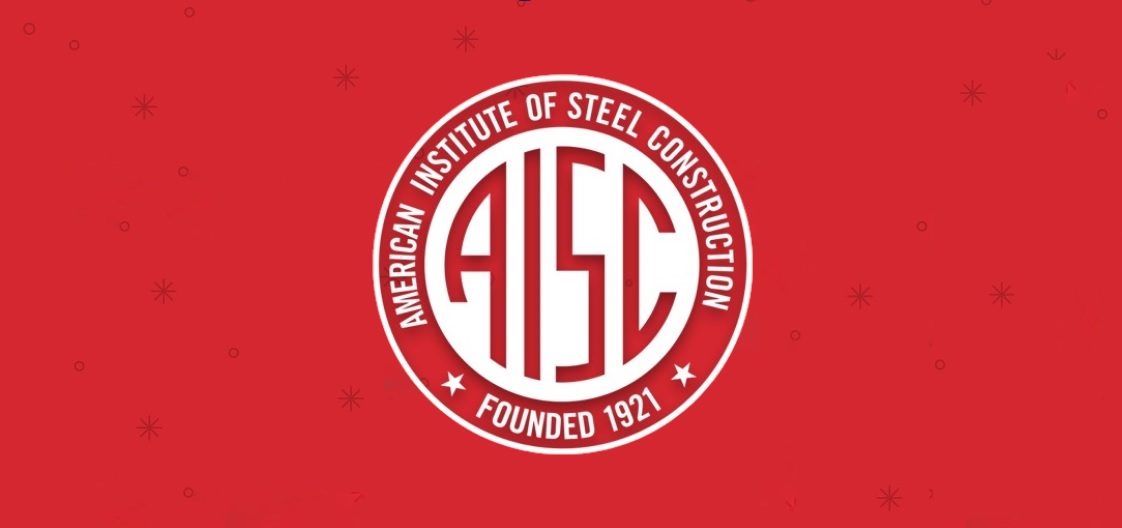 red background with AISC logo