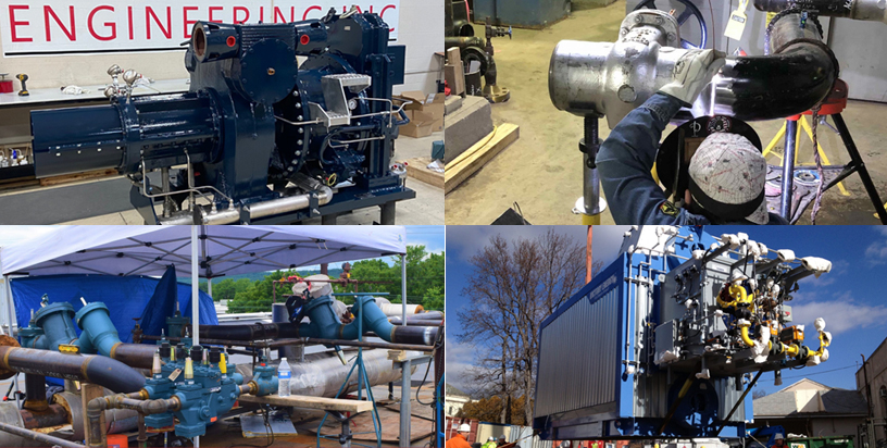 collage of process piping photos